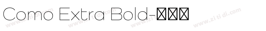 Como Extra Bold字体转换